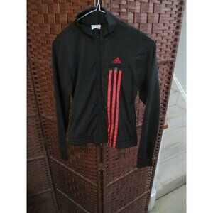 Youth Girls Adidas Full Zip Track Jacket Size medium Pink Stripes
